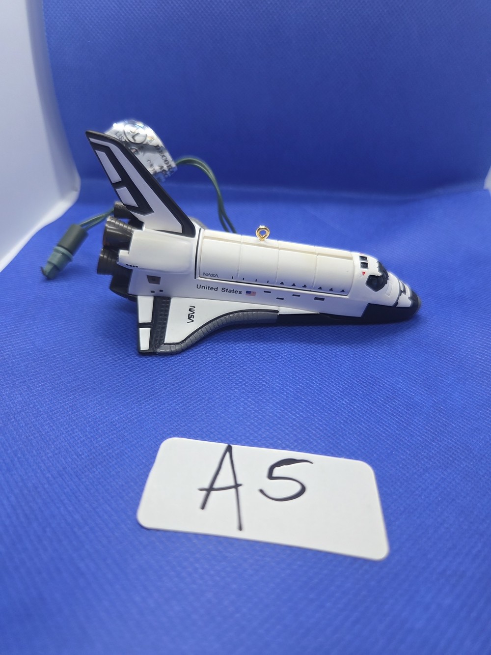 Hallmark White and Black Space Shuttle Ornament